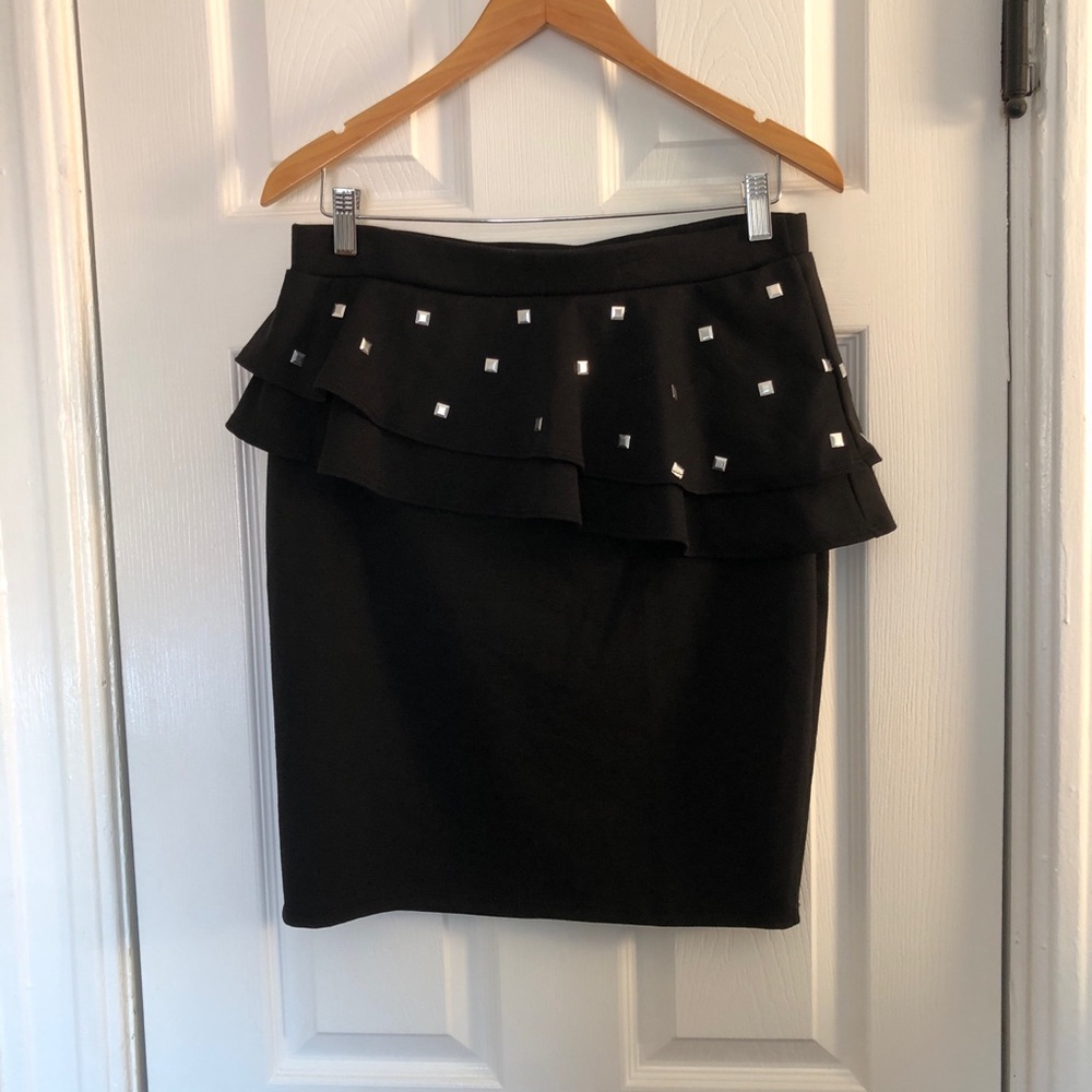 NWOT studded peplum skirt